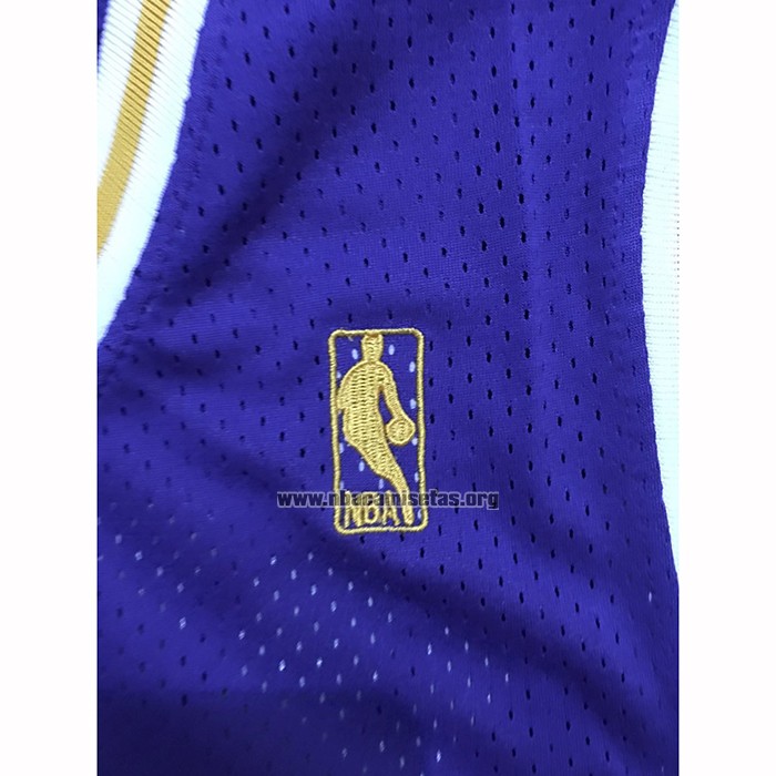 Camiseta Los Angeles Lakers Magic Johnson NO 32 Mitchell & Ness 1984 Violeta
